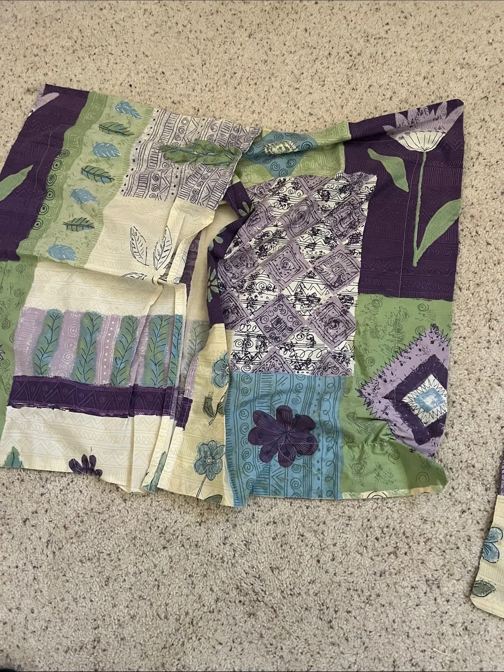 Patchwork Leaf Print pillow covers